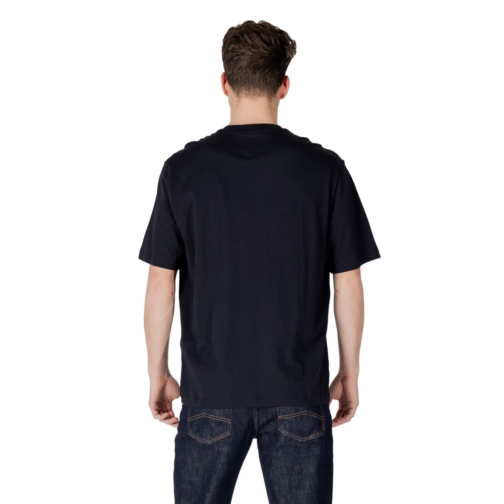 Armani Exchange Blaues Baumwoll-Sportswear-T-Shirt