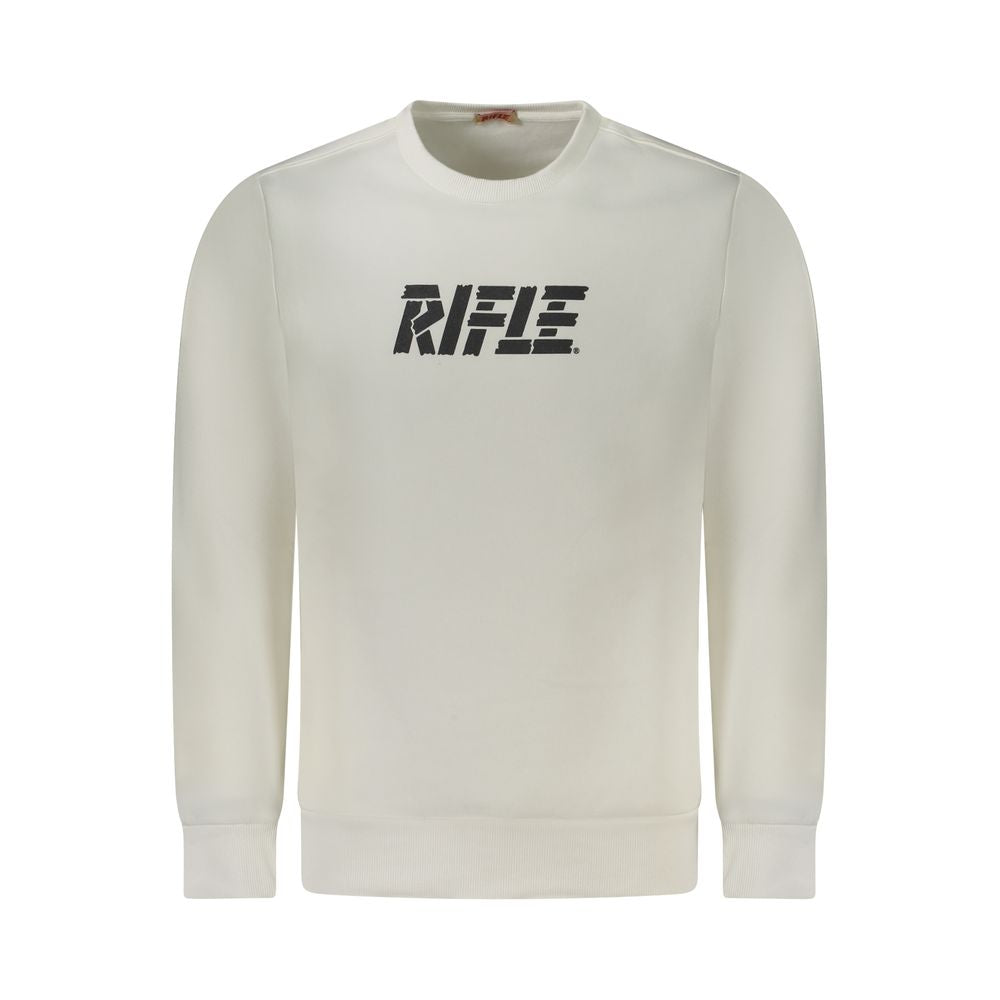 Rifle Weißes Baumwoll-Sweatshirt für Herren
