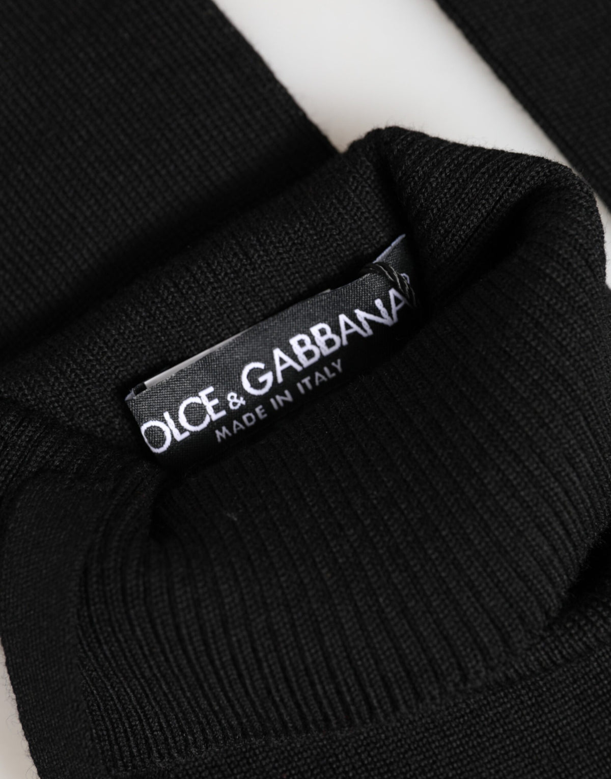 Dolce & Gabbana Men's Black Pure Wool Gloves