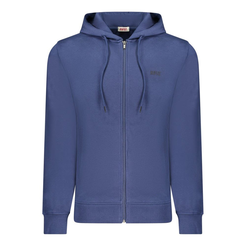 Rifle Blauer Baumwoll-Kapuzenpullover für Herren