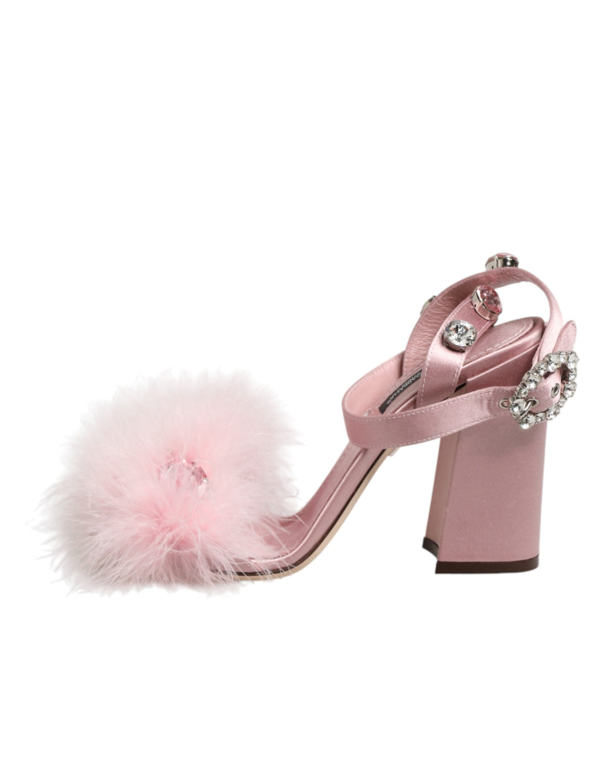 Dolce & Gabbana Pink Sequin Ankle Strap Sandals