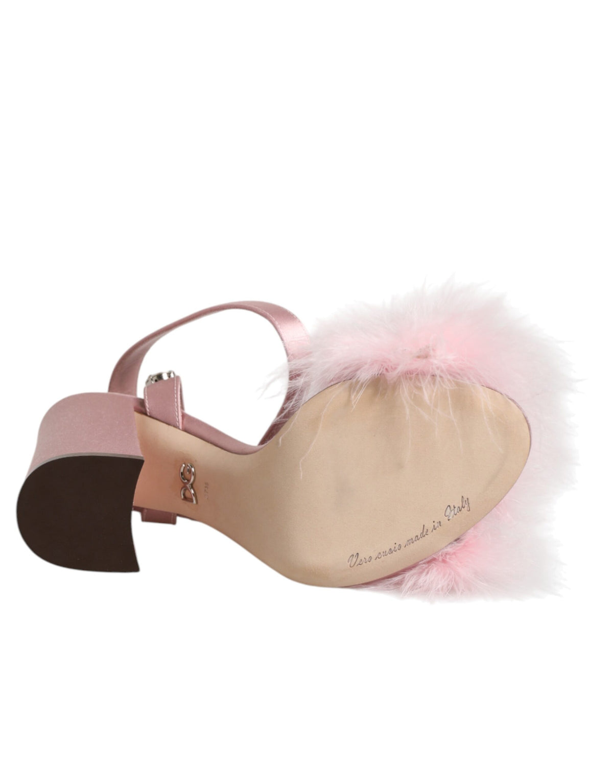 Dolce & Gabbana Pink Sequin Ankle Strap Sandals