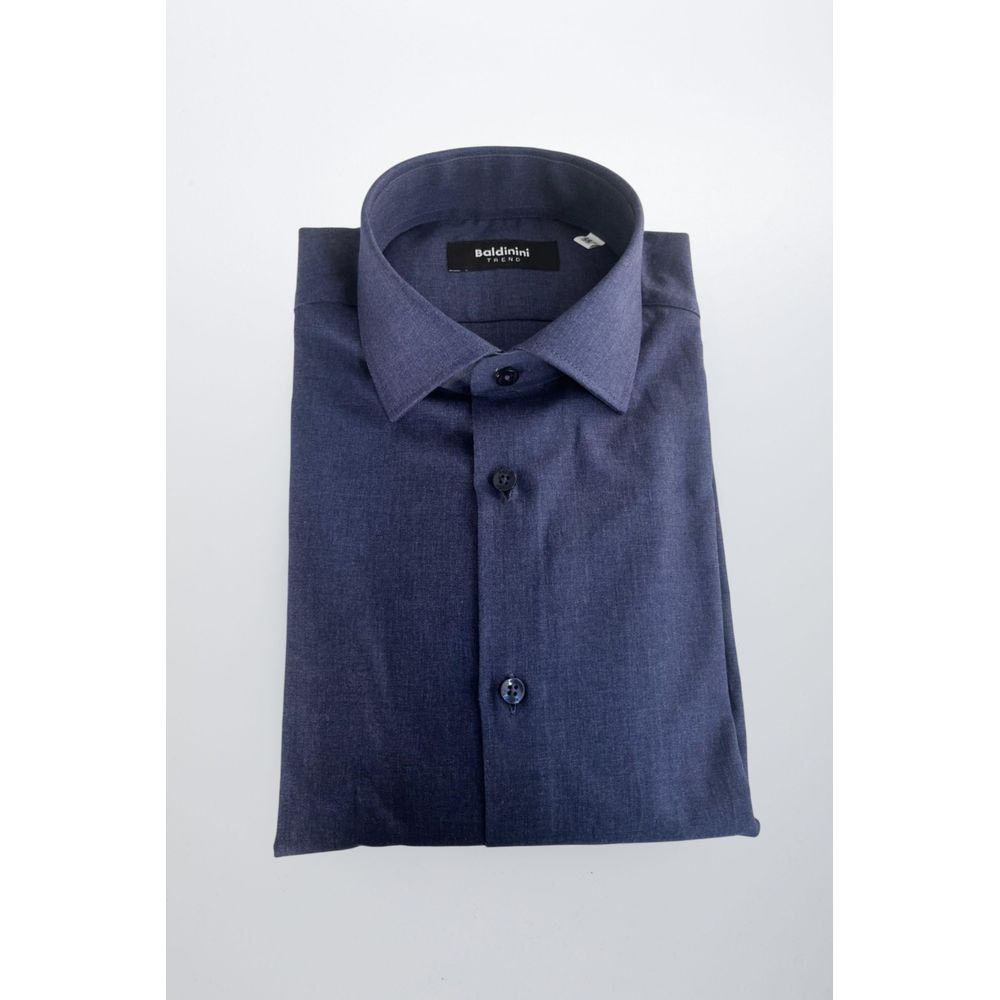 Baldinini Trend Blue Denim Shirt