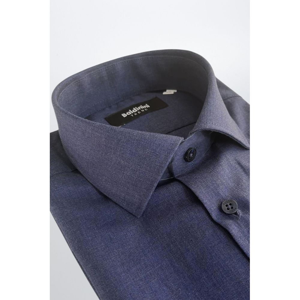 Baldinini Trend Blue Denim Shirt