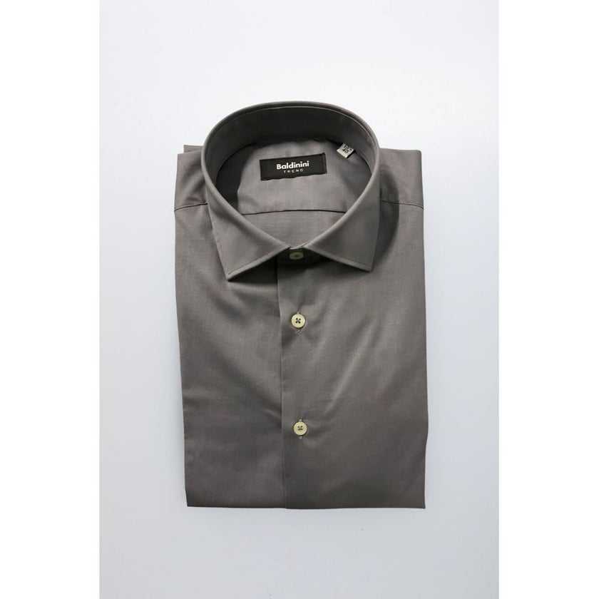 Baldinini Trend Grey Cotton Shirt