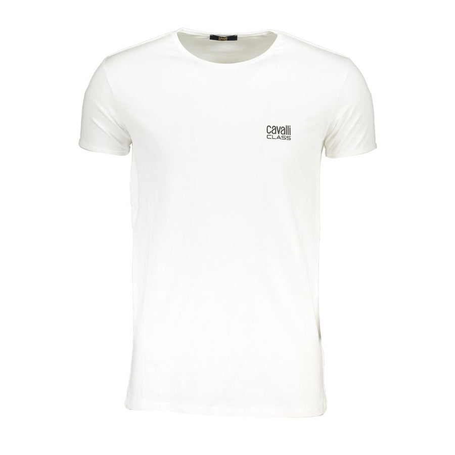 Cavalli Class Men's White Cotton T-Shirt