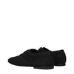 Dolce & Gabbana Schwarze Stoff-Schnürschuhe und -Derby-Schuhe