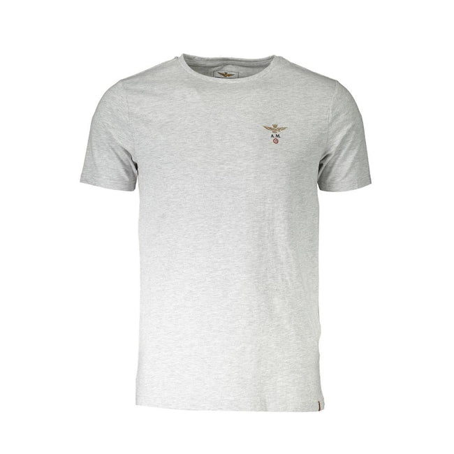 Aeronautica Militare Grigio Baumwoll-T-Shirt für Herren