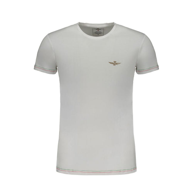 Aeronautica Militare Weißes Herren-T-Shirt aus Baumwolle