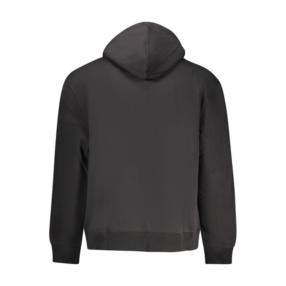 Calvin Klein Men's Black Cotton Hooded Sweatshirt
