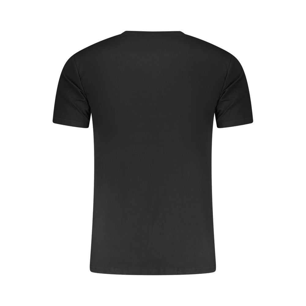 Aeronautica Militare Schwarzes Baumwoll-T-Shirt für Herren