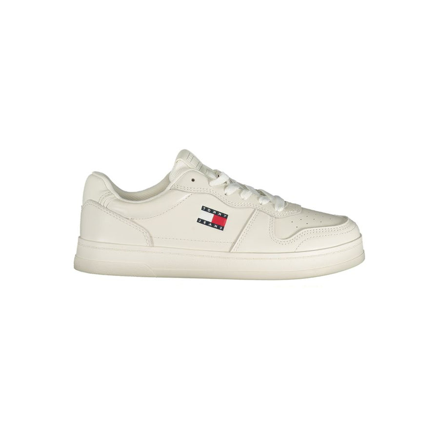Tommy Hilfiger White Polyester Athletic-Style Sneakers