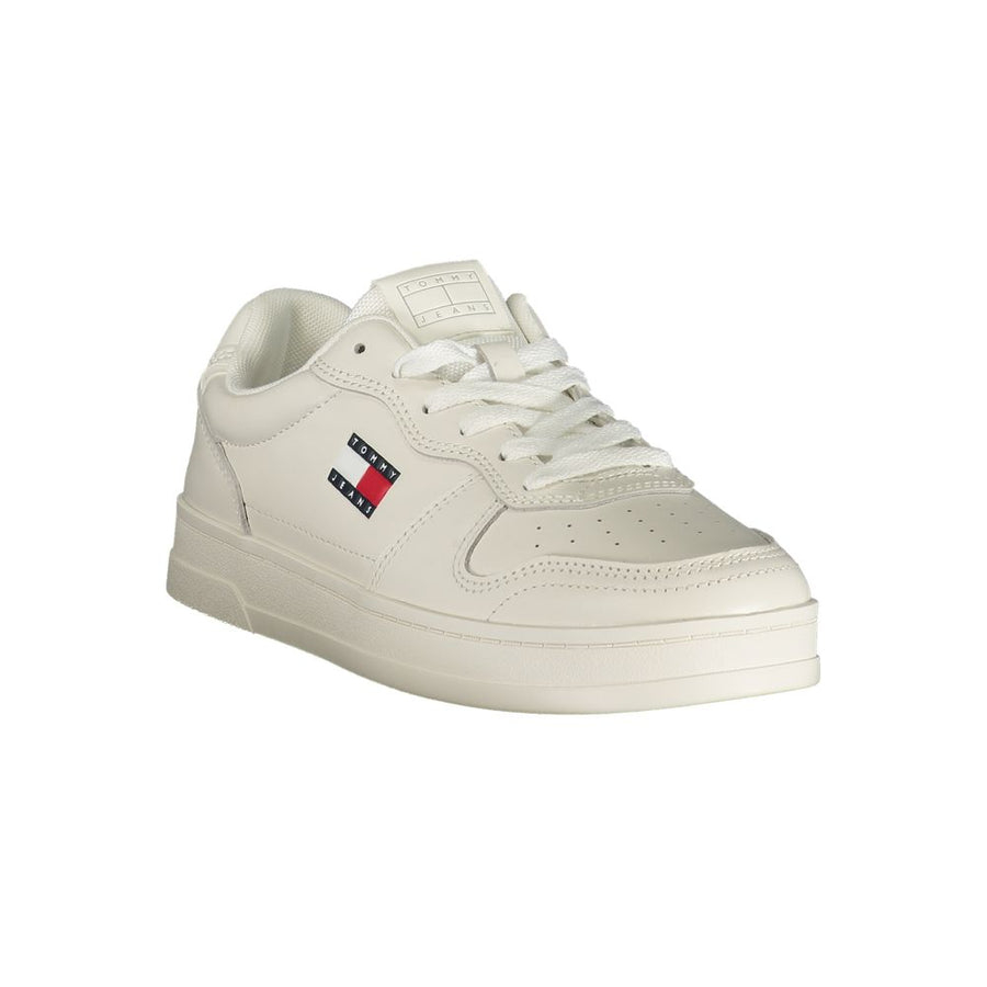 Tommy Hilfiger White Polyester Athletic-Style Sneakers