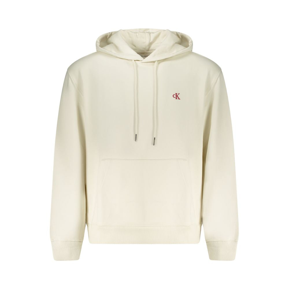 Calvin Klein Men's White Cotton Hoodie
