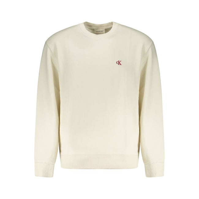 Calvin Klein Weißes Herren-Sweatshirt aus Baumwolle