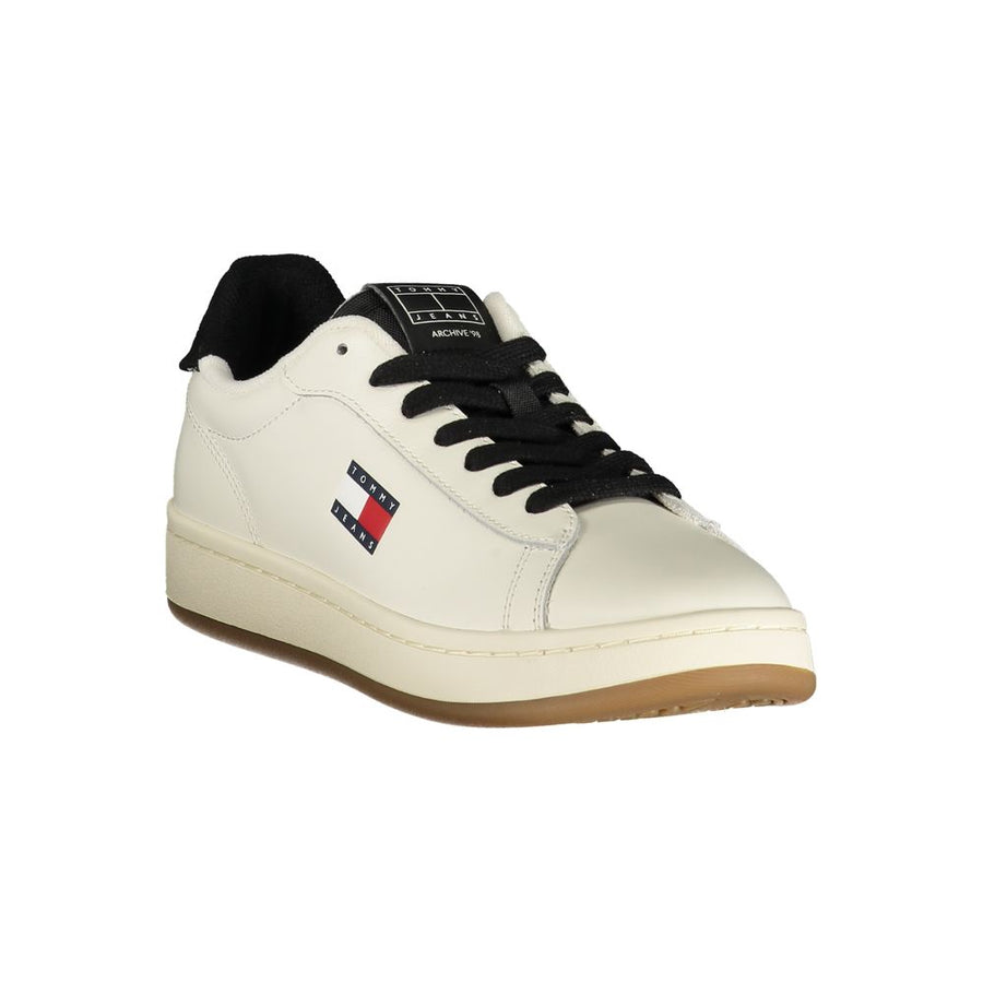 Tommy Hilfiger White Polyester Low-Top Sneakers
