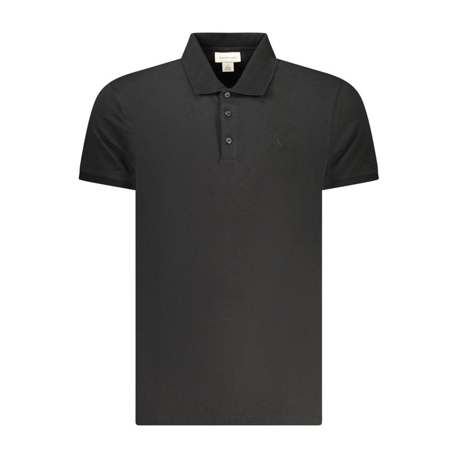 Calvin Klein Men's Black Cotton Polo Shirt