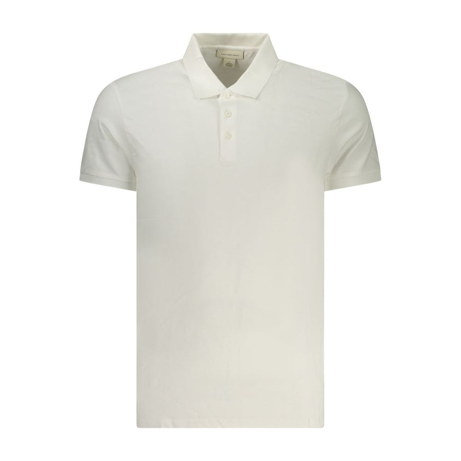 Calvin Klein White Cotton Men's Polo Shirt