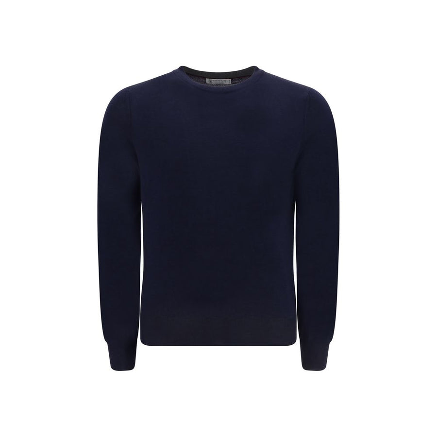 Brunello Cucinelli Blue Wool Sweater Oves Aries