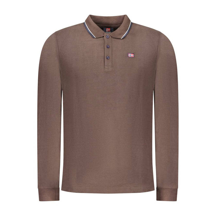 Norway 1963 Braunes Baumwoll-Poloshirt