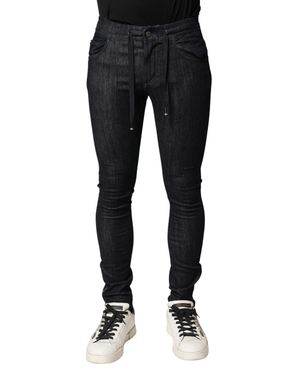Dolce & Gabbana Men's Black Stretch Cotton Skinny Jeans
