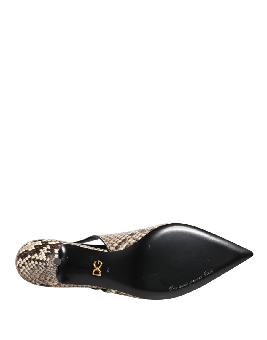 Dolce & Gabbana Multicolor Leather Slingback Pumps