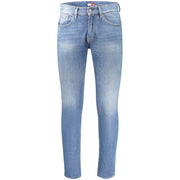 Tommy Hilfiger blaue Baumwoll-Jeans für Herren mit Slim Tapered Fit und ikonischem Logo