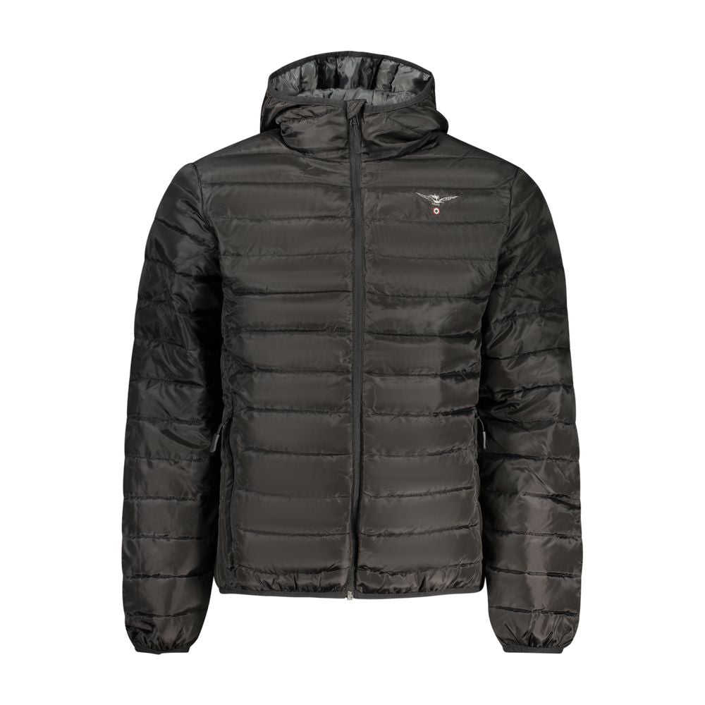 Accademia Militare Schwarze Polyester-Herrenjacke