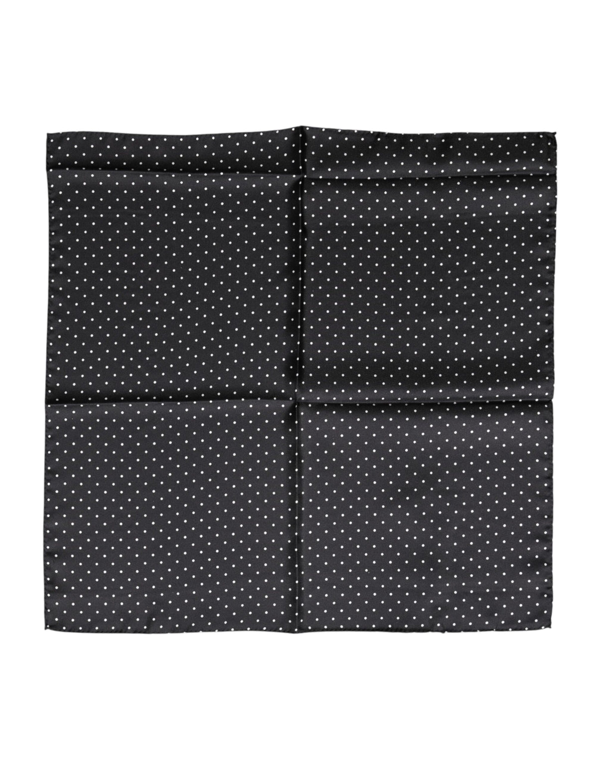 Dolce & Gabbana Black Polka Dot Silk Foulard Scarf