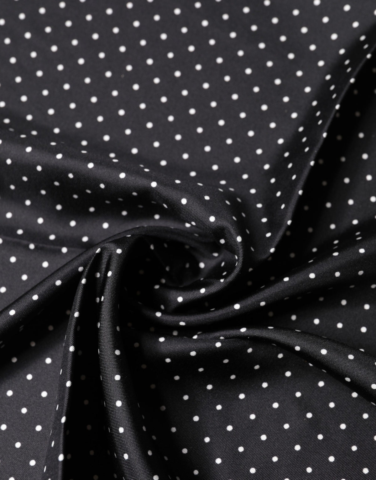 Dolce & Gabbana Black Polka Dot Silk Foulard Scarf