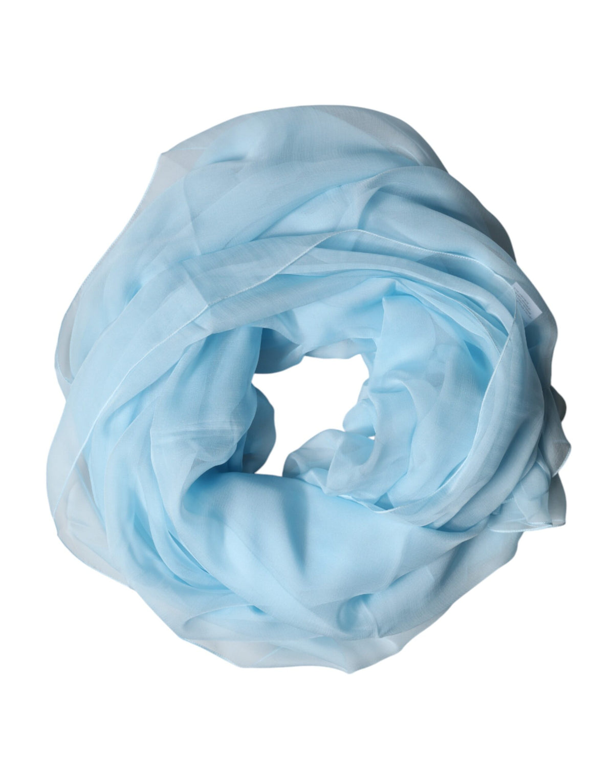 Dolce & Gabbana Light Blue Stole Silk Scarf Neck Wrap Scarf