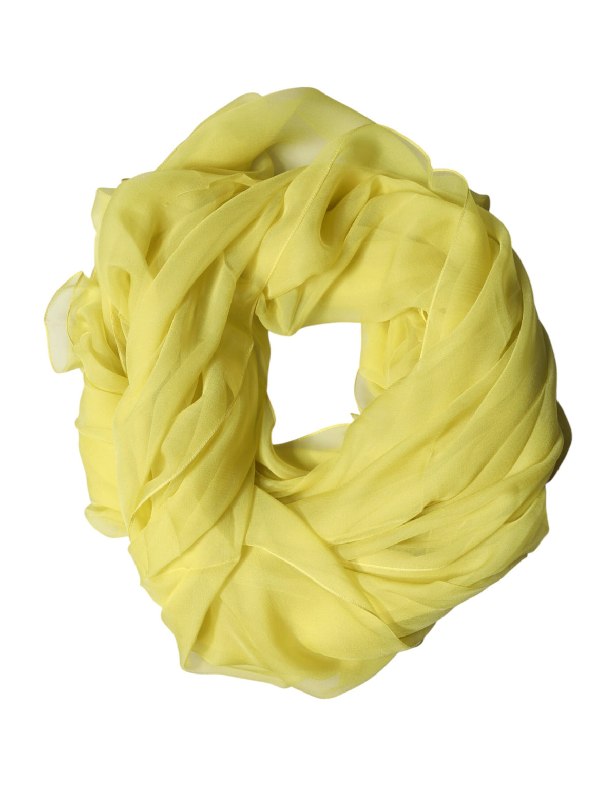 Dolce & Gabbana Men's Yellow Silk Stole – Scarf and Neckerchief