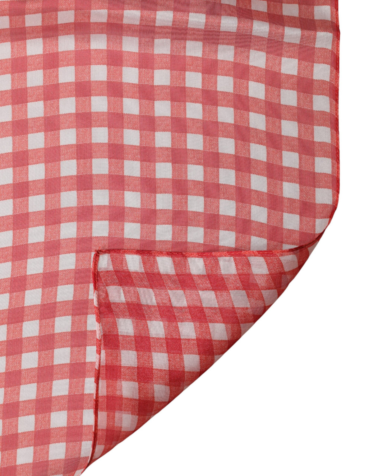 Dolce & Gabbana Red Plaid Silk Scarf