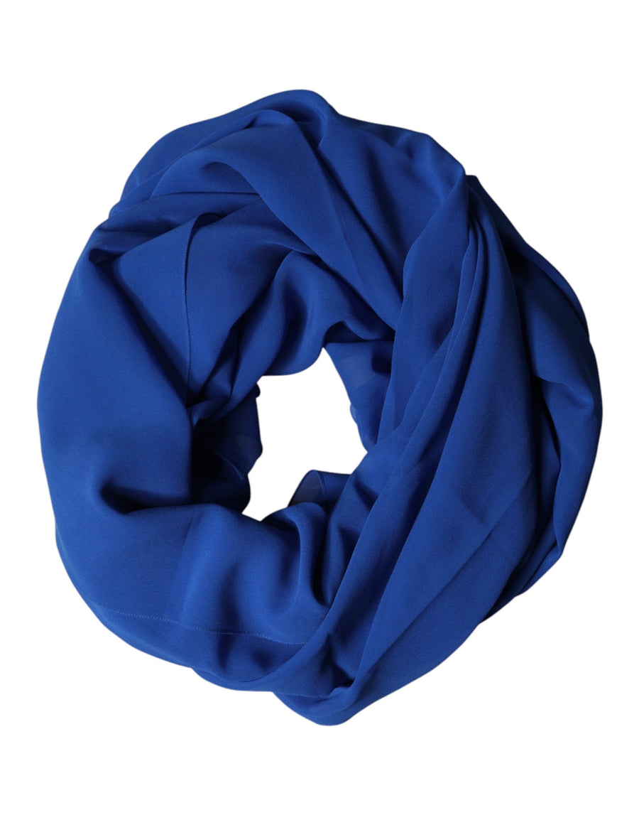 Dolce & Gabbana Blue Silk Scarf Stole Men's Scarf